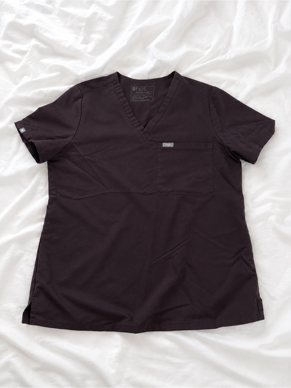 FIGS Brown V-Neck Scrub Top